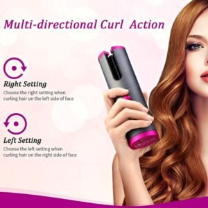 Cordless Curling Iron with 6 Timer and Heat Settings