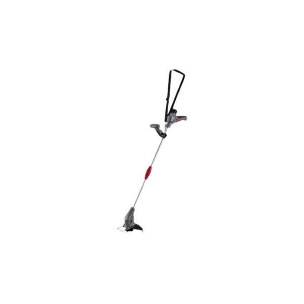 CMI grass trimmer with rechargeable battery on white background.