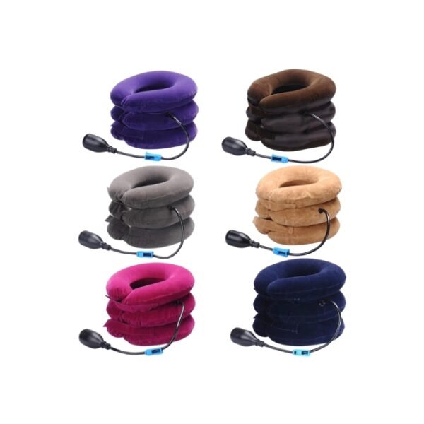 Colorful options: brown, blue, gray, beige – Choose your Cervical Neck Traction Pillow.