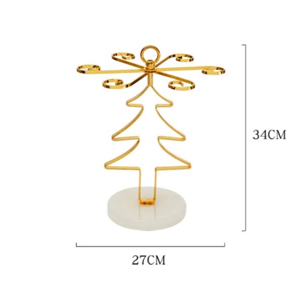 Lightweight and compact Christmas tree glass holder measuring 34 x 27 cm.