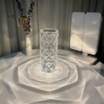 Diamond Table Lamp with dazzling crystals in 2 colors.
