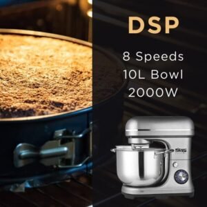 DSP Stand Mixer 10L, 8 Speeds, Hook, Beater and Kneader