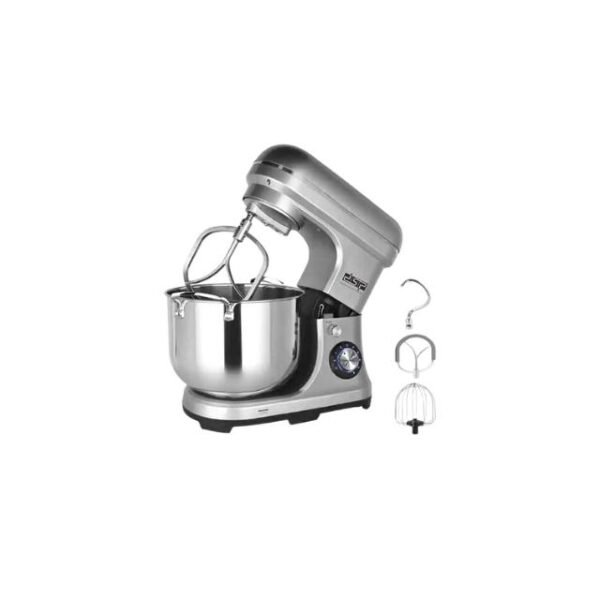 DSP 10L Stand Mixer with Attachments on White Background.