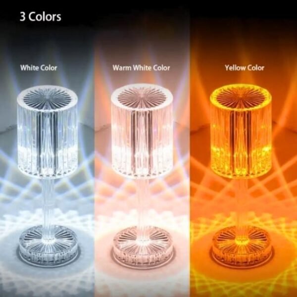 Versatile Diamond Table Lamp in 3 Colors