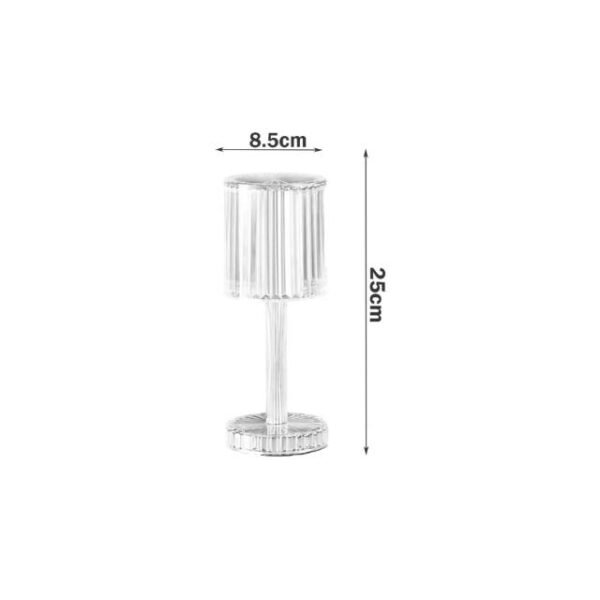 Compact Diamond Table Lamp Dimensions: 25 x 8.5 cm