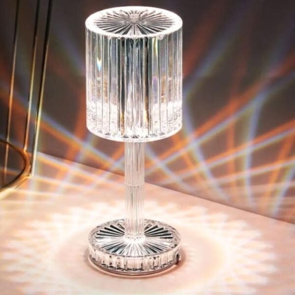 Stylish Diamond Table Lamp in a Decorative Setting