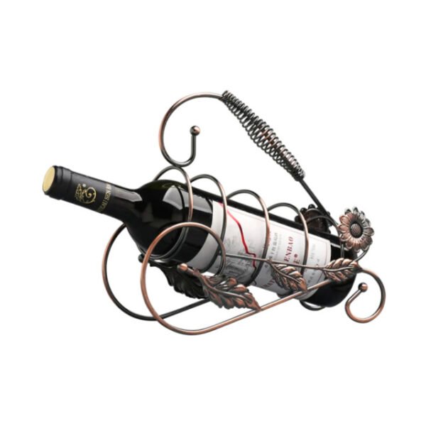 Floral wine bottle holder for showcasing a wine bottle with class.