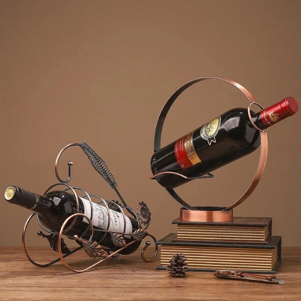 Eye-catching floral wine bottle holder perfect for showcasing a cherished bottle.