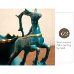 Hand-carved resin deer wine rack showcasing its decorative design.