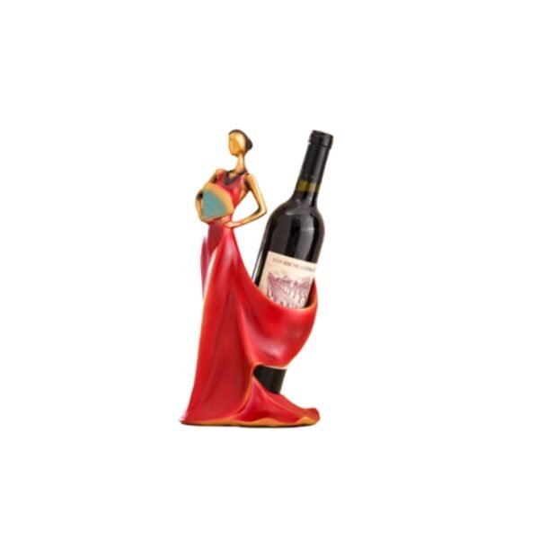 The Lady of Pearls Red Wine Holder, a stylish addition to your decor, showcased against a clean white background.