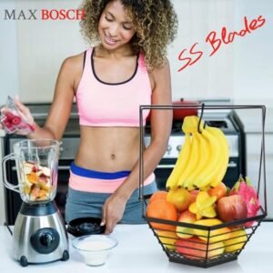 Max Bosch Blender with Grinder 1000W Stainless Steel