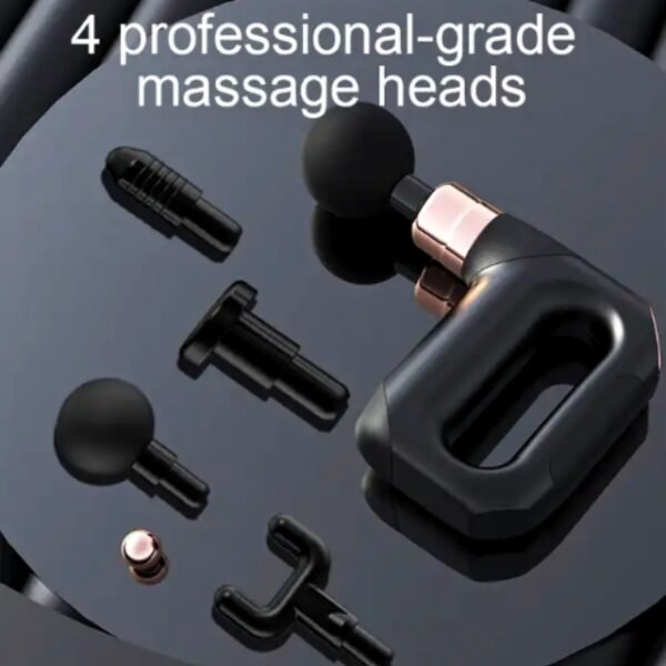 Rechargeable Mini Fascial Massage Gun K205 with Professional Massage Heads.