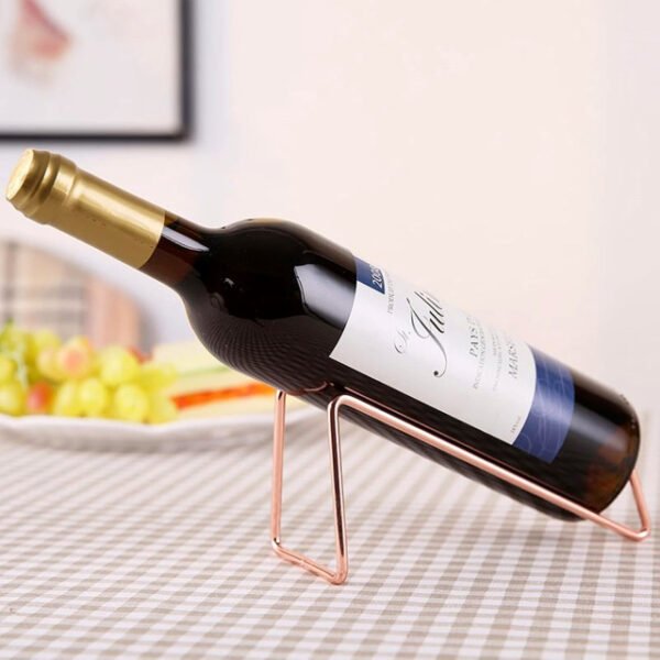 Minimalist wine bottle holder on kitchen table