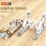 Moxom MX-VS54 Laptop Stand on Wooden Desk.
