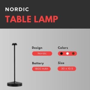 Nordic Luxury Table Lamp in Black, White and Coffee