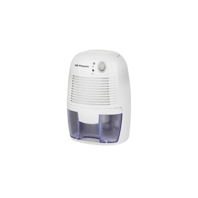 Stylish Orbegozo DH-250 Dehumidifier on White Background.