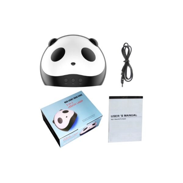 Unboxing the Panda Nail Dryer with USB Cable and Manual.