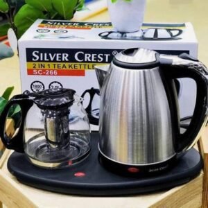 Silvercrest Electric Kettle – 2L with Glass Teapot for Coffee & Tea