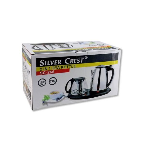 Silvercrest electric kettle 2-in-1 package perfect for hot beverages at home and camping.