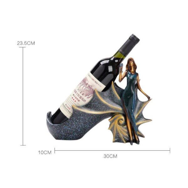 Sleek and compact sea snail wine rack measuring 30 x 10 x 23.5 cm, ideal for various settings.