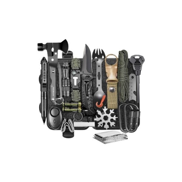 14-in-1 Survival Camping Kit with versatile tools.