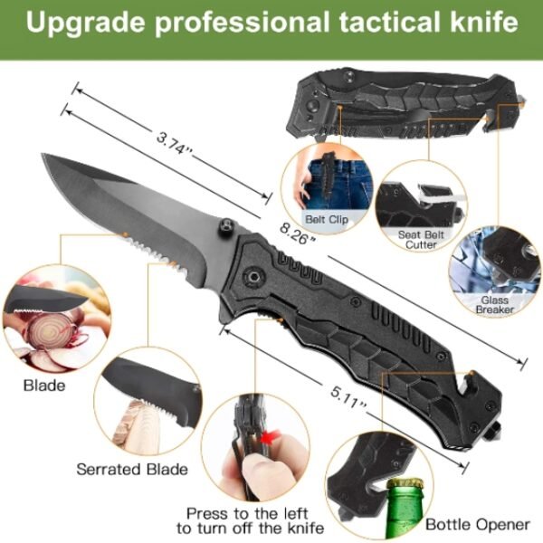 Compact Foldable Tactical Knife Dimensions.