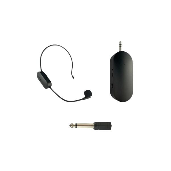 AY-101 Wireless Microphone and receiver on clean white background.