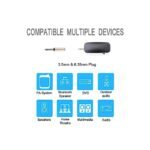 AY-101 Wireless Microphone with 3.5mm and 6.35mm plugs for versatile connectivity.