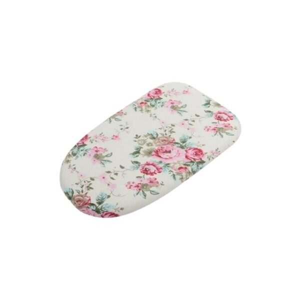 Folded Floral Ironing Board with padded convenience.