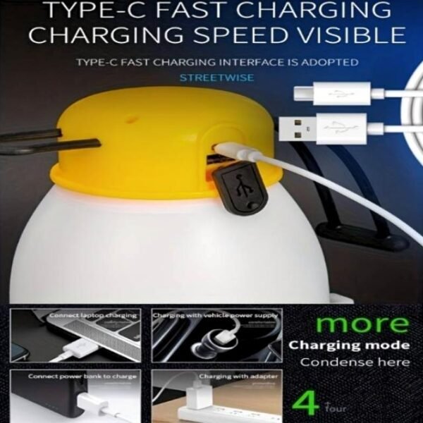 Camping lamp with fast charging.