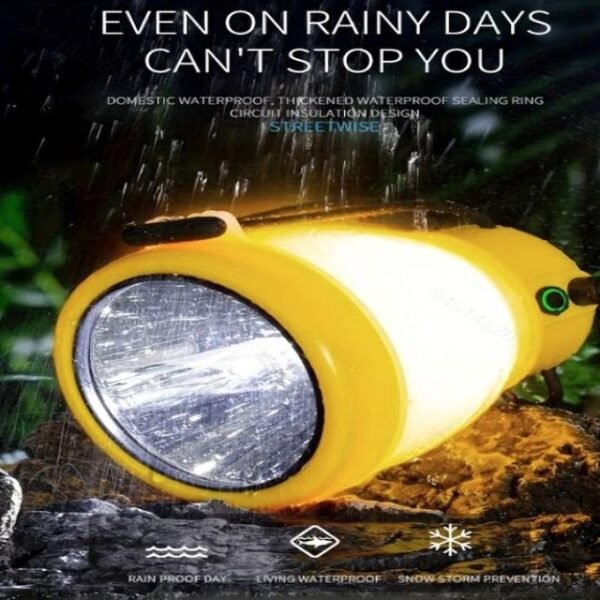 Waterproof camping lamp for all weather.