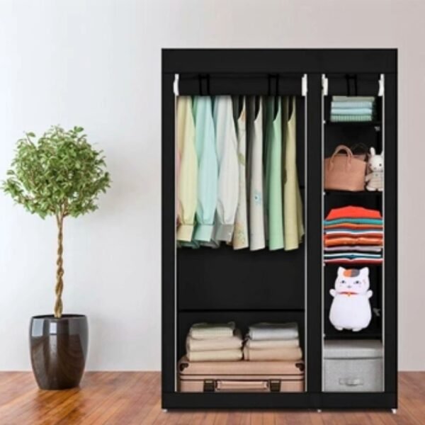 Storage Wardrobe 68110 in Stylish Black.