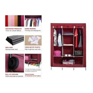 Storage Wardrobe 88130 with 3 Layers and 8 Shelves