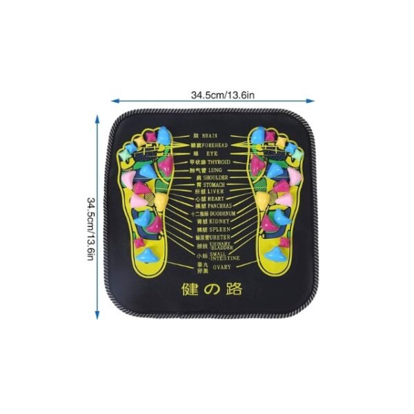 Acupuncture Foot Massage Mat Dimensions: 34.5 x 34.5 cm