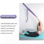 Woman using Yoga Resistance Rope for lower back.