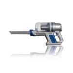 Cleanmaxx 22.2V Vacuum Cleaner on white background with crevice nozzle attached – Made in Germany for lasting quality.