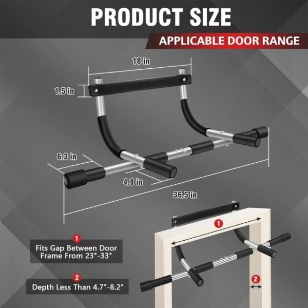 Doorway Pull Up Bar measuring 95 x 48 cm.