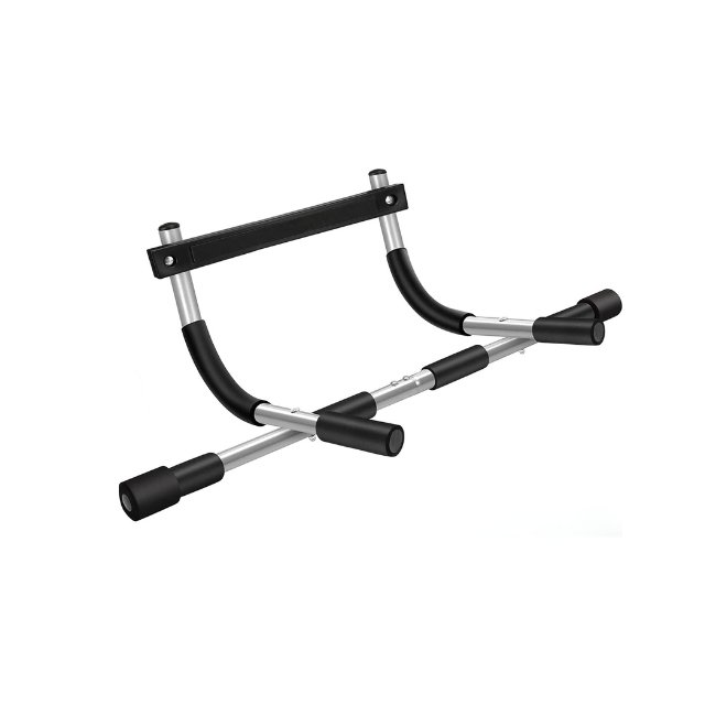 Doorway pull up bar with foam handles.