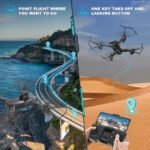 A sleek EBOYU 4K Camera Drone with remote control, perfect for aerial surveillance. Take-off and capture with ease.