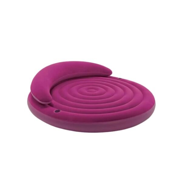 Stylish Purple Intex Inflatable Sofa Bed on White Background.