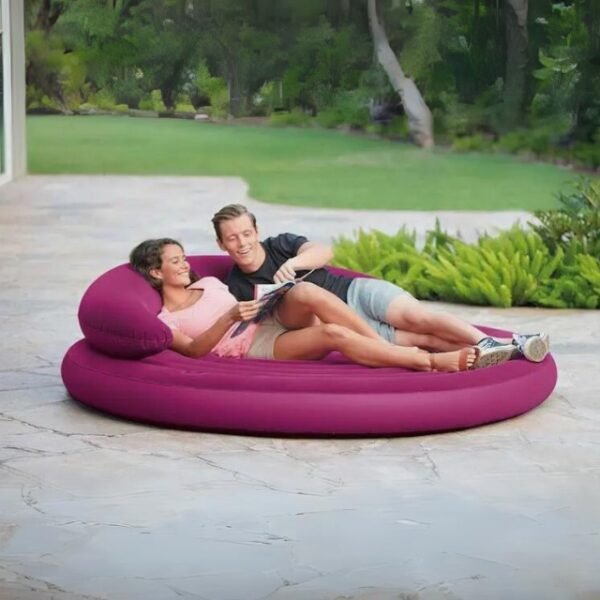 Love and Comfort in the Garden on an Intex Inflatable Sofa Bed.