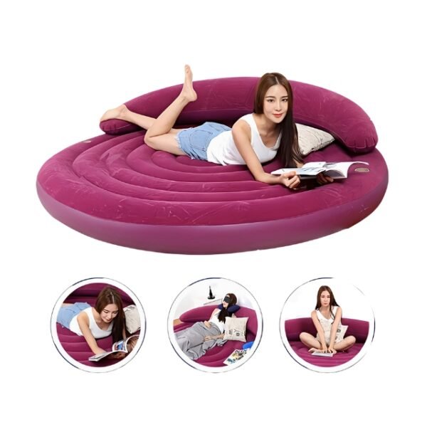 Magazine Time on the Plush Intex Inflatable Sofa Bed.