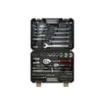 Opened Carry Case: KingQueen 82-Piece Tool Set Revealing All Pieces.