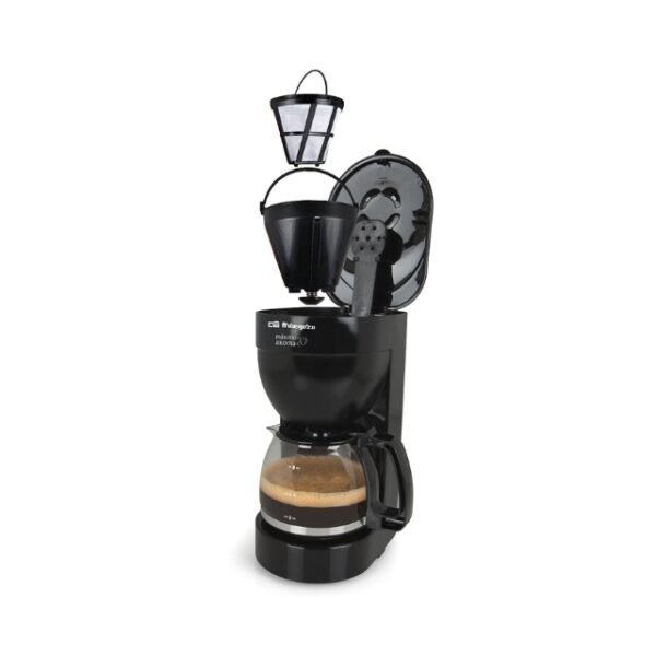 Complete Orbegozo Coffee Maker set with pot, filter, and water bowl.