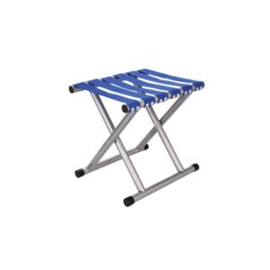 Outdoor Foldable Stool, Durable Camping Chair in Blue