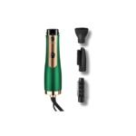 Remington hot air brush with dryer, volumizer, and brush in sleek green and gold.