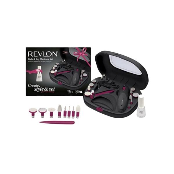 Neat black Revlon Style and Dry set with all the essentials.