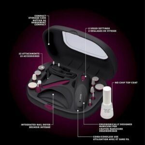 Revlon Style and Dry Nail Kit – Pedicure Set with Dryer