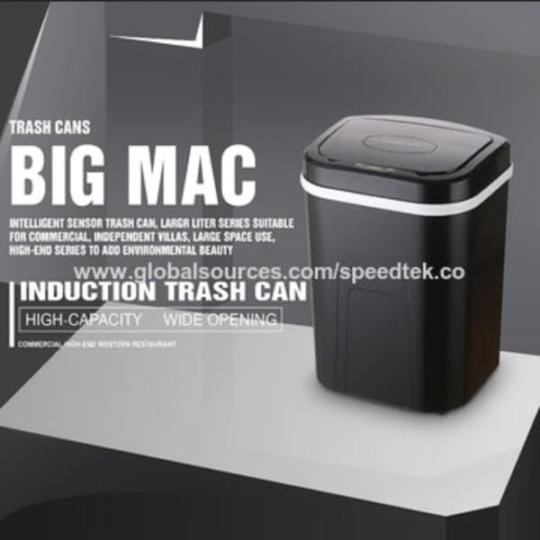 11.5L capacity smart sensor trash bin with induction and battery power.