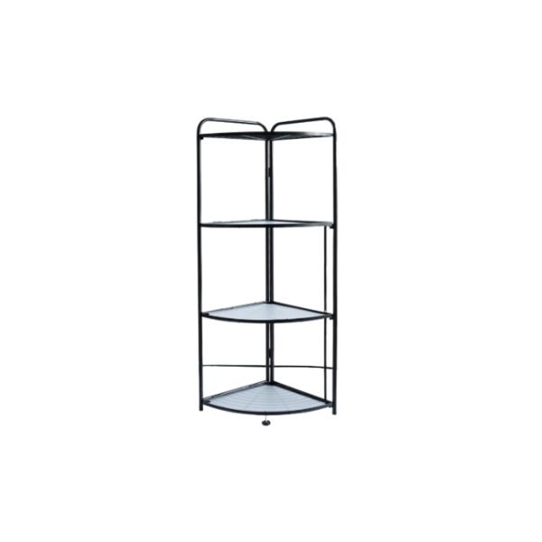 4-tier kitchen corner shelf made of carbon steel.